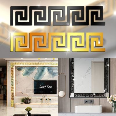 Stikera murale 3D me pasqyrë elegante (10 copë) | GLOROB